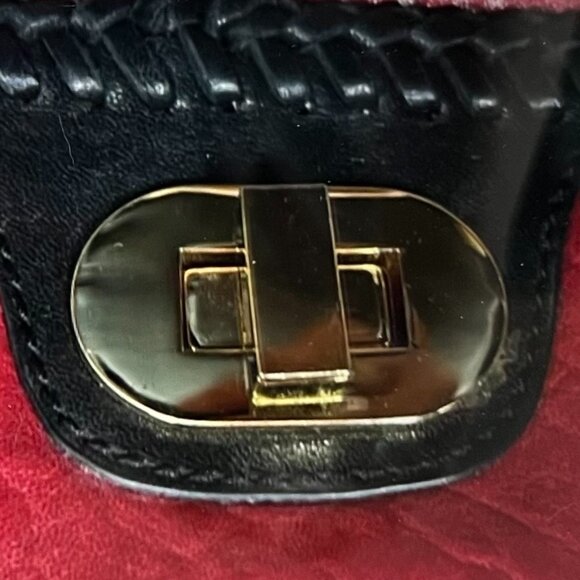 Badgley Mischka Handbag Red CONVERTIBLE Shoulder Chain Strap - Picture 10 of 10